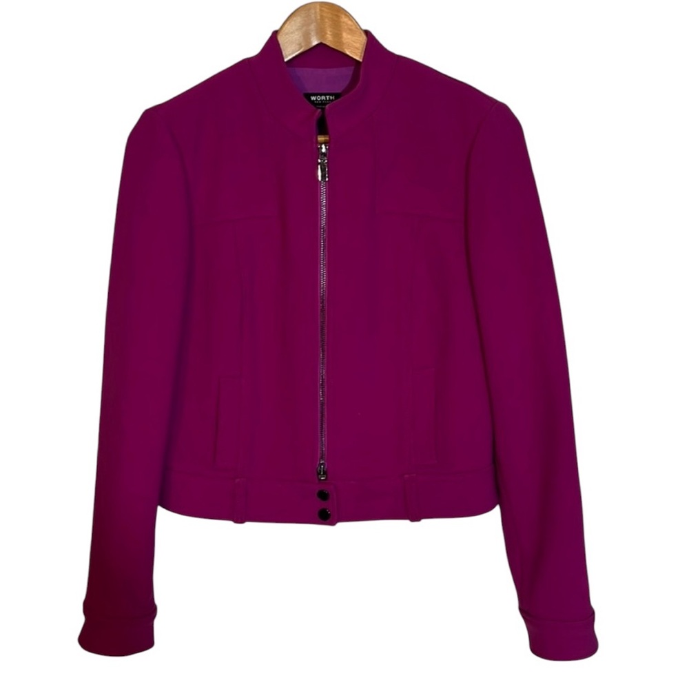 A6- WORTH - purple jacket Too- size 4 - WORTH small sm s